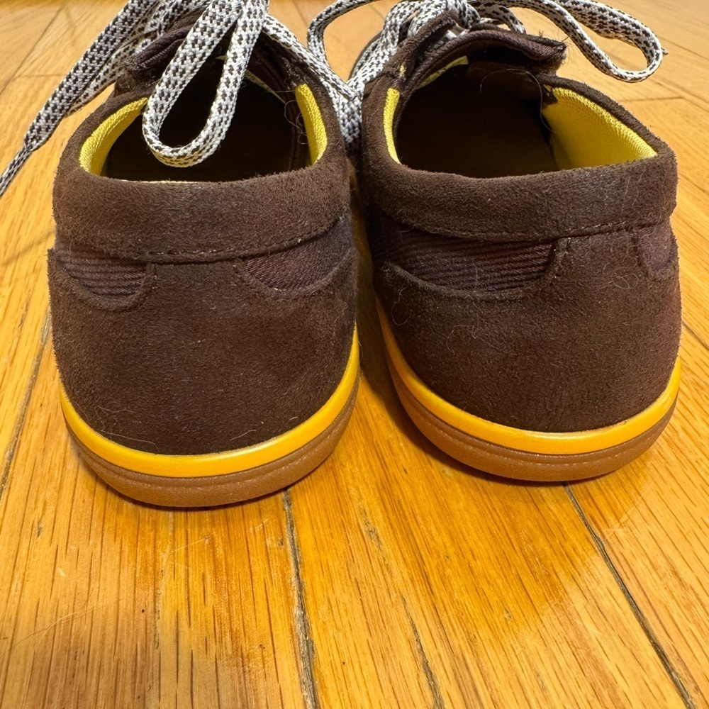 Livie & Luca Kids Boys Reeve Mocha Slip On / Lace Up Sneakers Size 1 - Picture 2 of 7